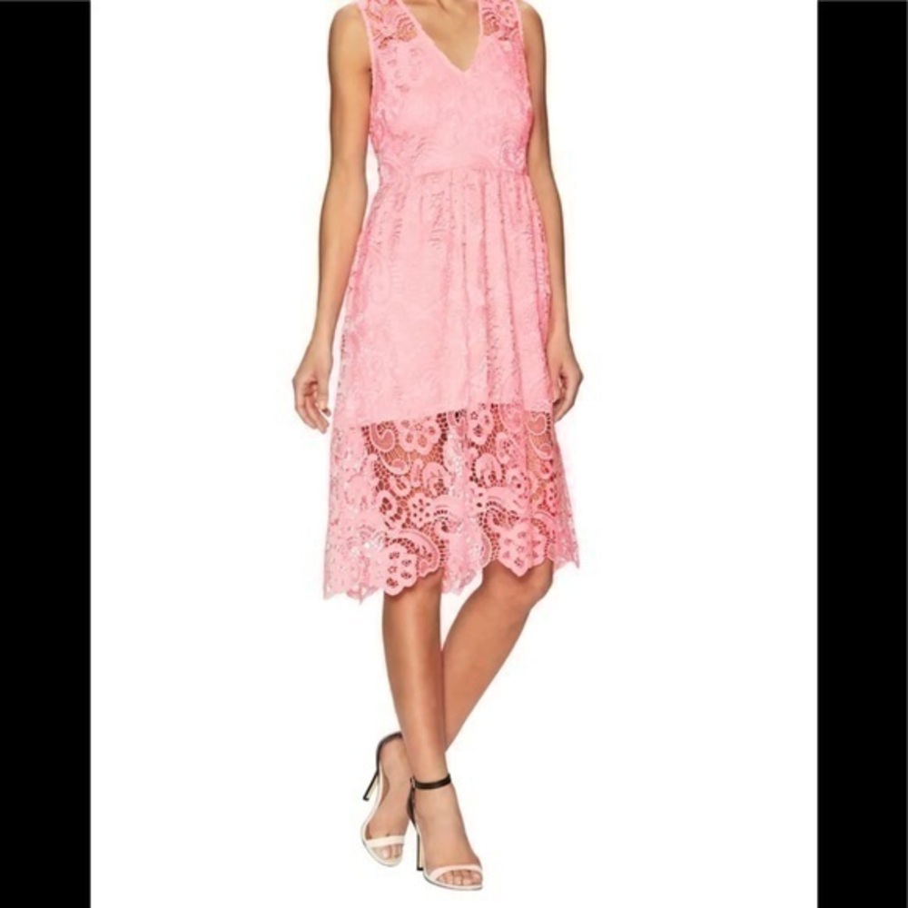 Yumi Kim Sleeveless Pink Laced Calf-length Dress Size XS